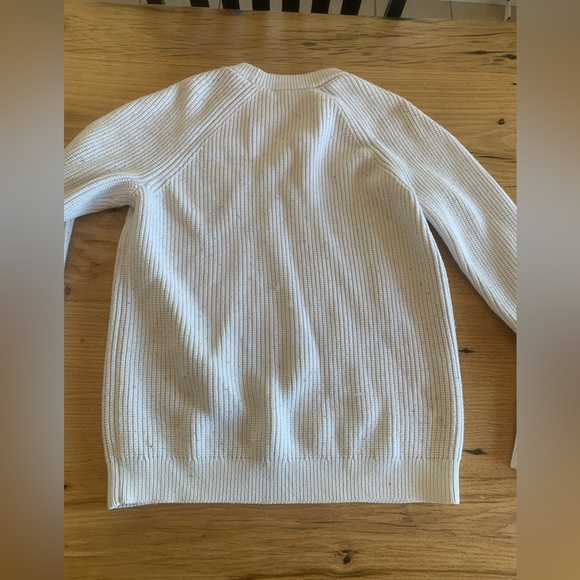 Theory Speckled Crew Neck Sweater White Long‎ Sleeve Women’s Large Preloved - Picture 7 of 7